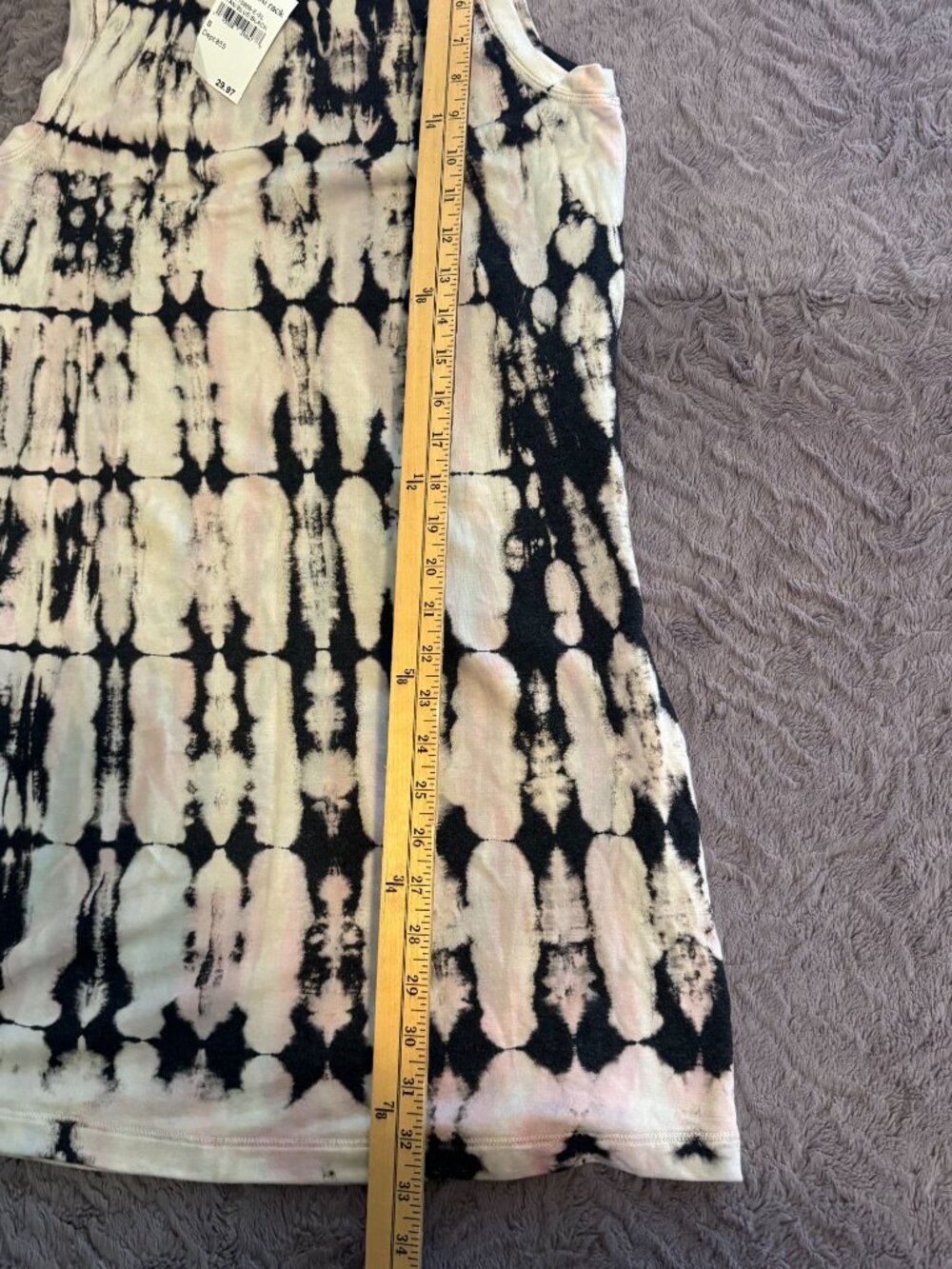 Sleeveless Tie-Dye Tank Dress By Socialite Size S Polyester/Spandex Blend Black/ - Picture 5 of 6